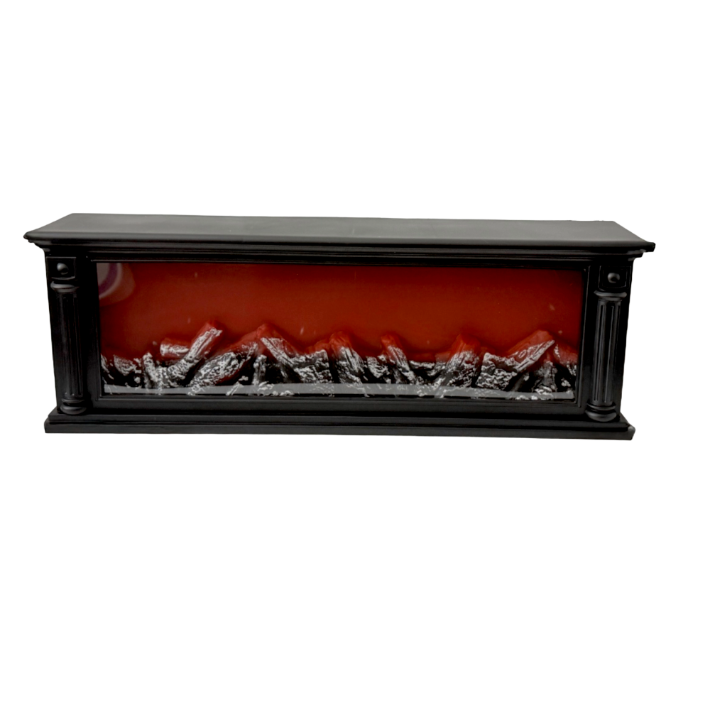 Decorative Electric LED Fireplace Mantel Sculpture – Realistic Ambient Hearth Glow for Modern Interiors