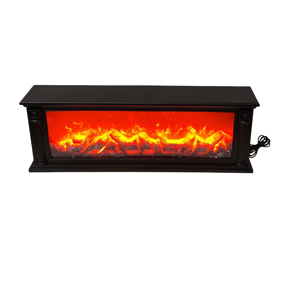 Decorative Electric LED Fireplace Mantel Sculpture – Realistic Ambient Hearth Glow for Modern Interiors