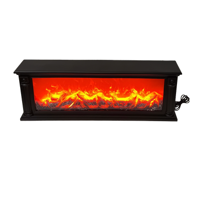 Decorative Electric LED Fireplace Mantel Sculpture – Realistic Ambient Hearth Glow for Modern Interiors