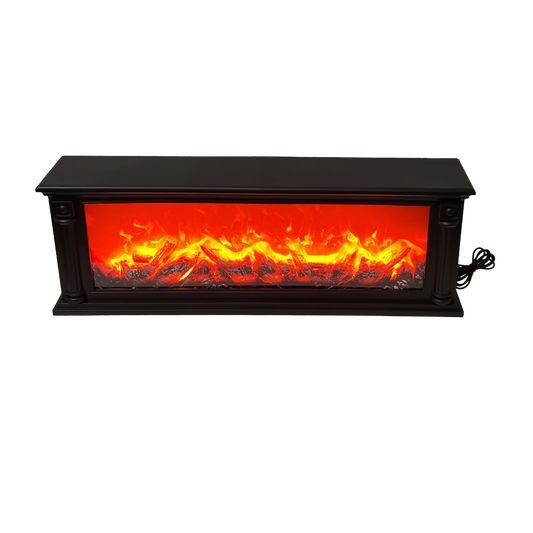 Decorative Electric LED Fireplace Mantel Sculpture – Realistic Ambient Hearth Glow for Modern Interiors