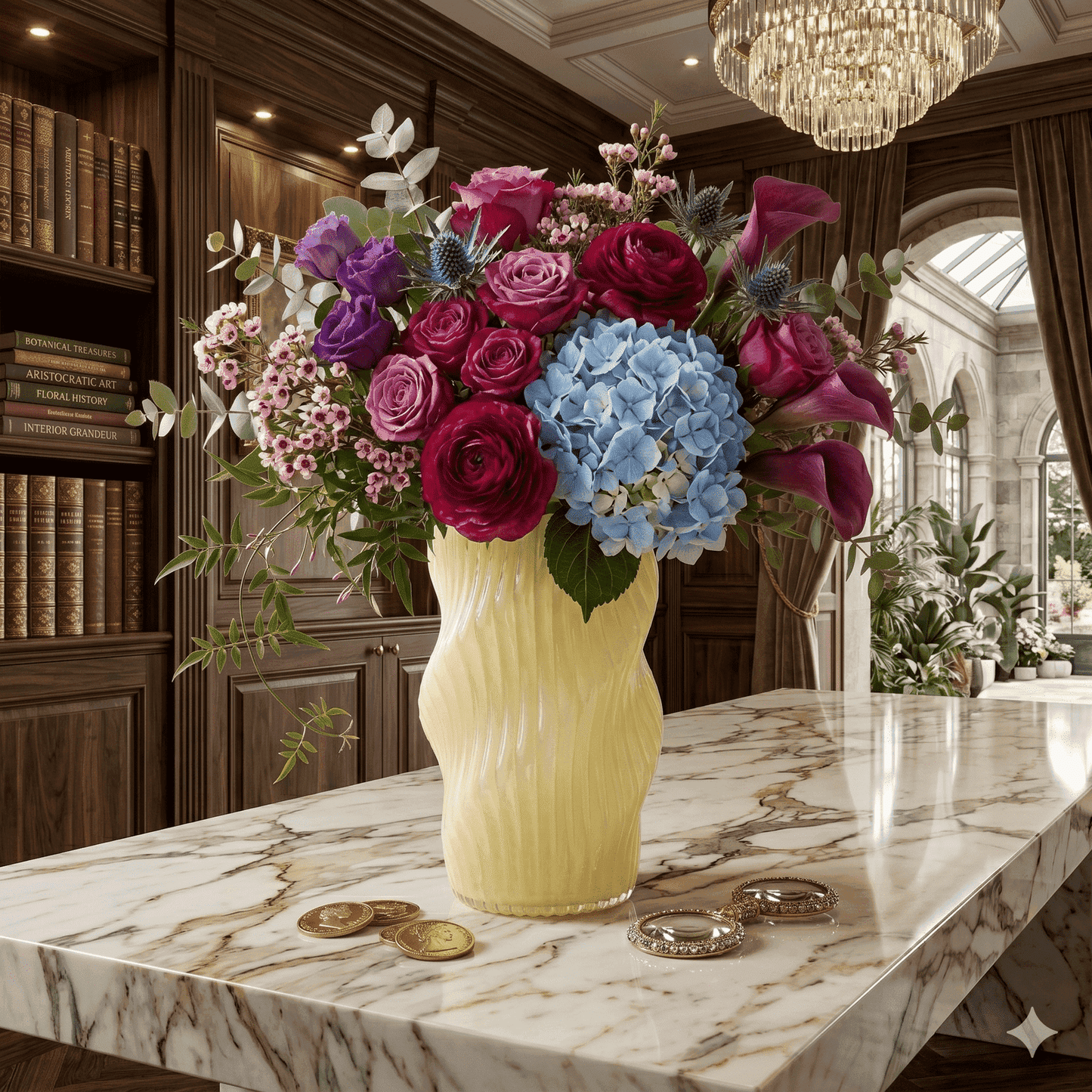 Modern Ribbed Cream Glass Vase – Elegant Sculptural Décor