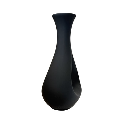 Minimalist Teardrop Ceramic Vase – Contemporary Matte Navy Decor