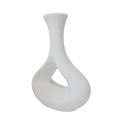 Minimalist Teardrop Ceramic Vase – Contemporary Matte Navy Decor
