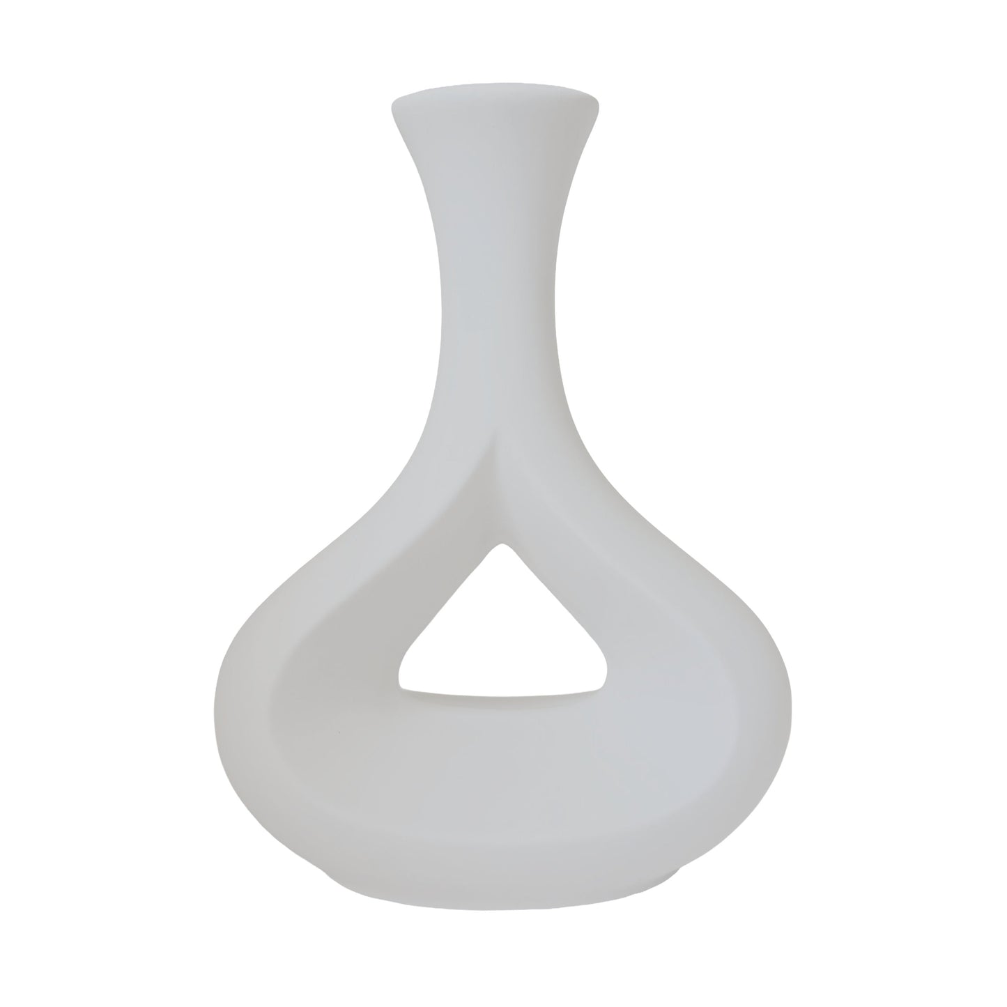 Minimalist Teardrop Ceramic Vase – Contemporary Matte Navy Decor
