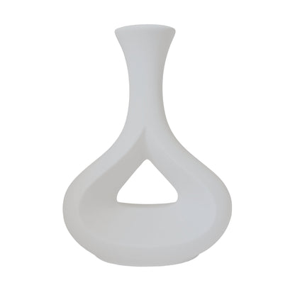 Minimalist Teardrop Ceramic Vase – Contemporary Matte Navy Decor