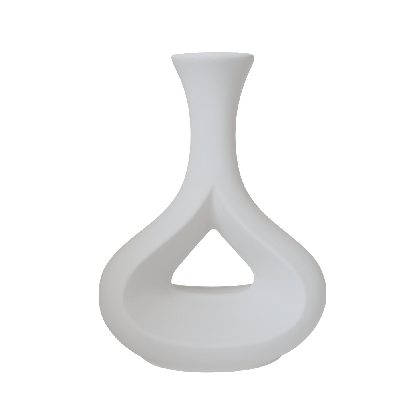 Minimalist Teardrop Ceramic Vase – Contemporary Matte Navy Decor