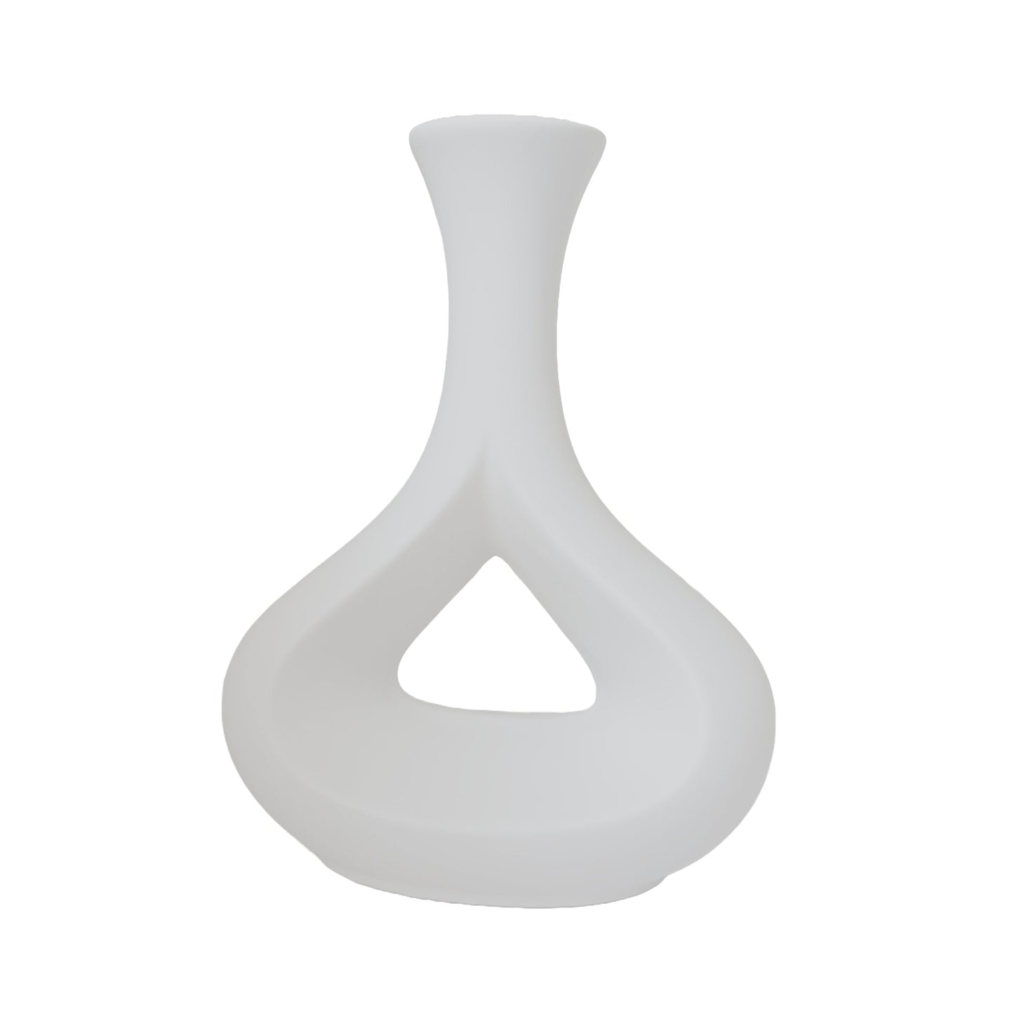 Minimalist Teardrop Ceramic Vase – Contemporary Matte Navy Decor