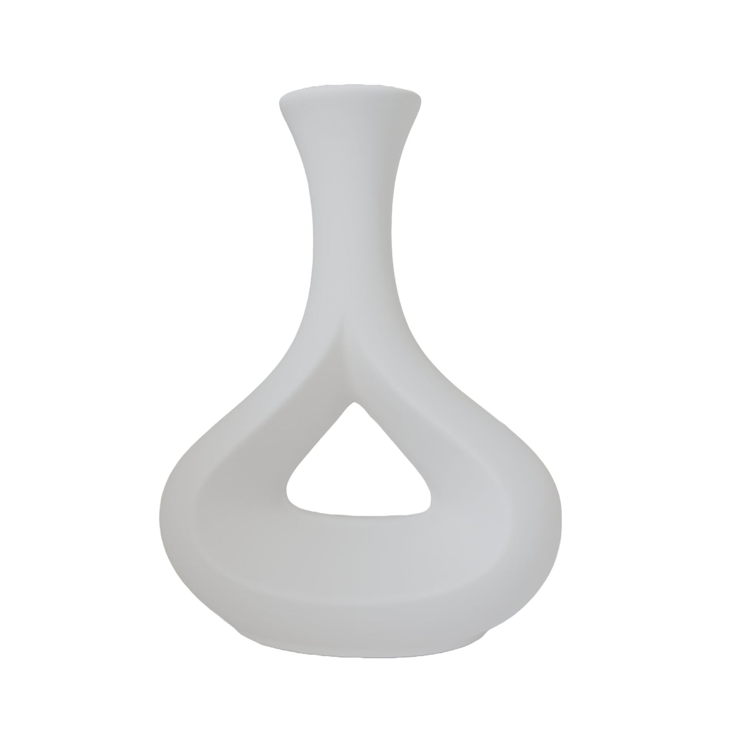 Minimalist Teardrop Ceramic Vase – Contemporary Matte Navy Decor