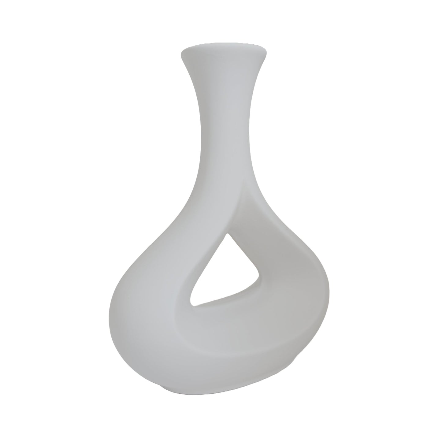 Minimalist Teardrop Ceramic Vase – Contemporary Matte Navy Decor