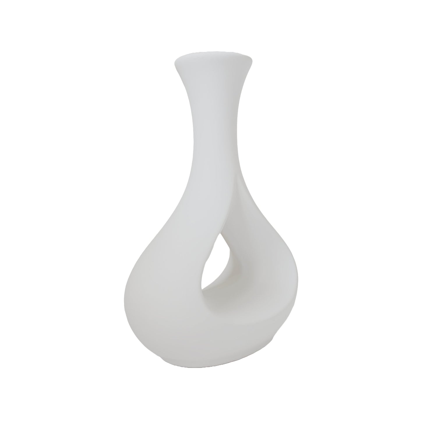 Minimalist Teardrop Ceramic Vase – Contemporary Matte Navy Decor