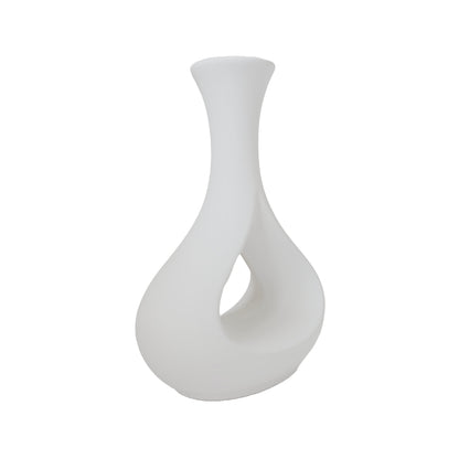Minimalist Teardrop Ceramic Vase – Contemporary Matte Navy Decor