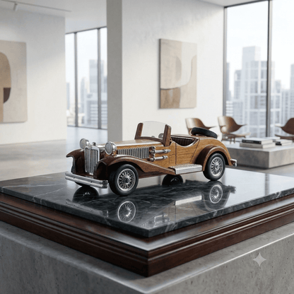 Vintage Automotive Elegance: The Handcrafted Timber Roadster