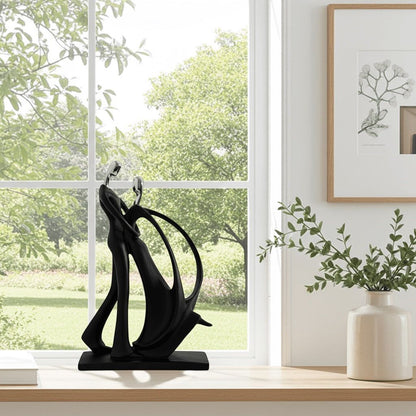 Modern Black Abstract Sculpture – Luxury Table Decor Accent