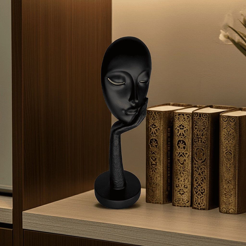 Silent Muse Sculpture – Modern Black Statement Decor